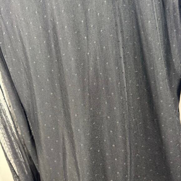 Sanctuary Women XS Black Midnite Hour Mesh Long Sleeve Dark Romantic Vampire Top - Picture 5 of 7